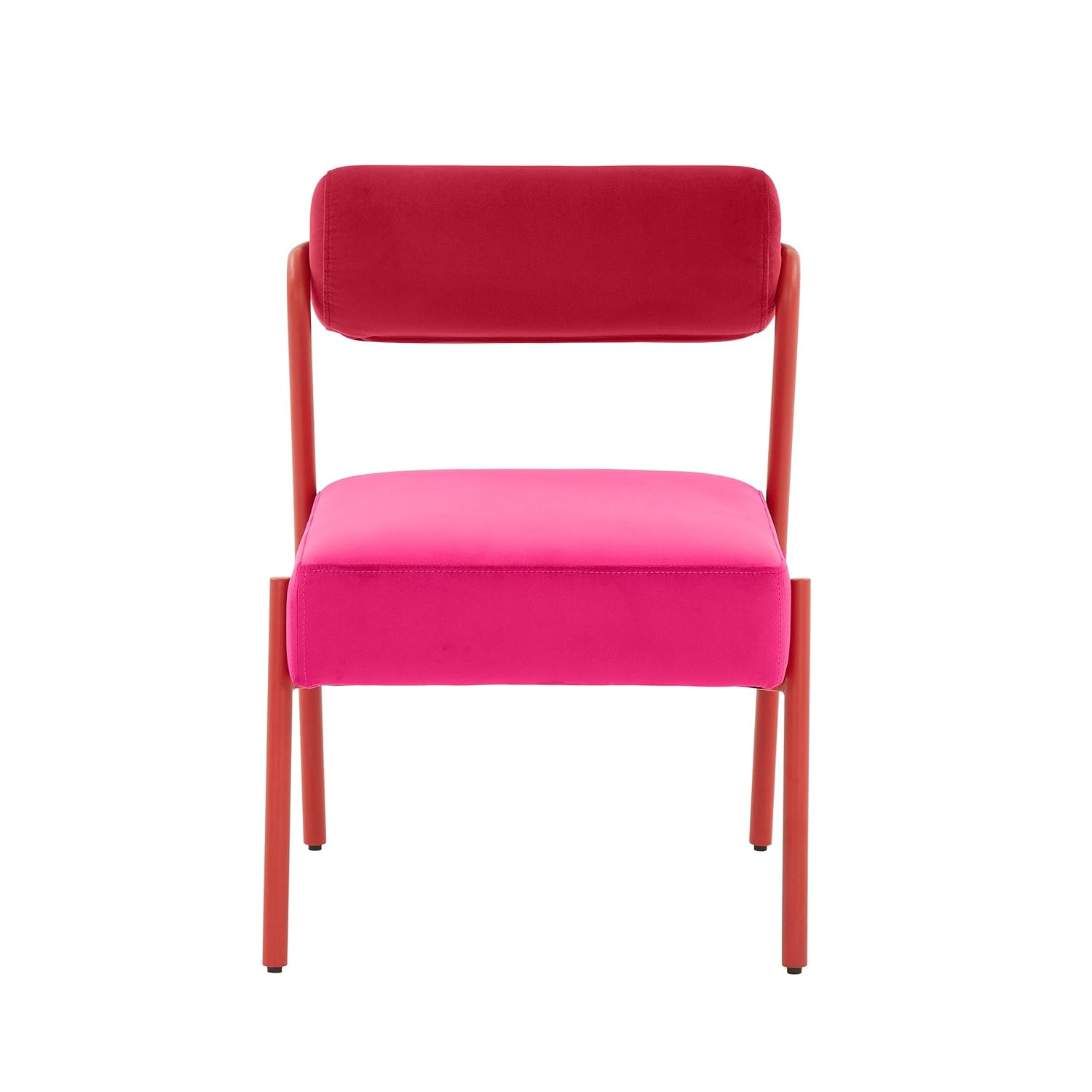 TOV Furniture Silla de Comedor Jolene de Terciopelo Rosa Intenso - Juego de 2