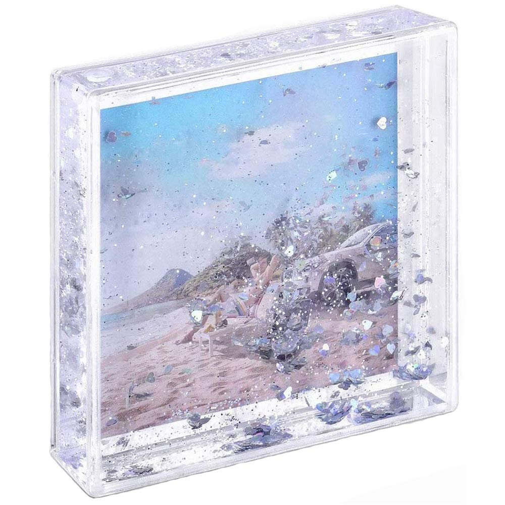 4x4 Glitter Picture Frame Cute Liquid Acrylic Photo Frames for Family Friends Couples Gifts, Mount for 4x4 inch (10x10 cm) Picture
