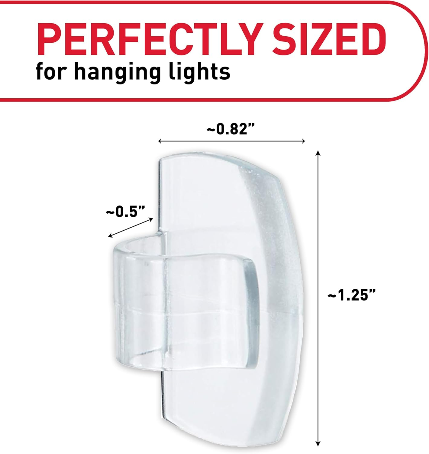 Command Outdoor Light Clips, Clear, 20 Clips, 24 Strips (AW017-20NA) - 1