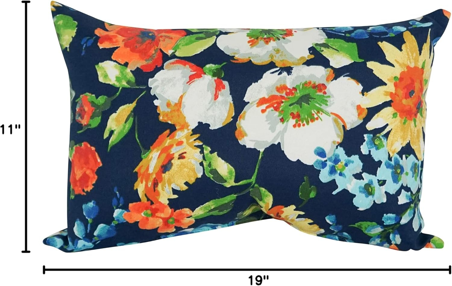 Blazing Needles 9911-S2-REO-59 12 x 20 in. Rectangular Spun Poly Throw Pillows, Alfinia Fresco Caspian - Set of 2