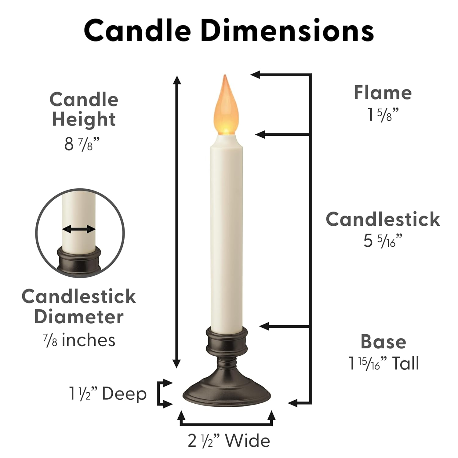 Xodus Innovations Battery Operated LED Window Candle, Dusk to Dawn Light Sensor, Aged Bronze Base, Amber Flicker Flame (4 Pack)
