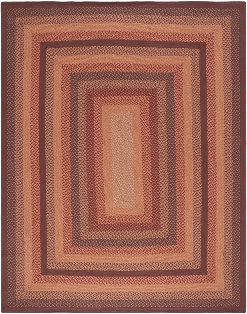 SAFAVIEH Braided Claes Color Bordered Area Rug, Orange/Rust, 8' x 10'