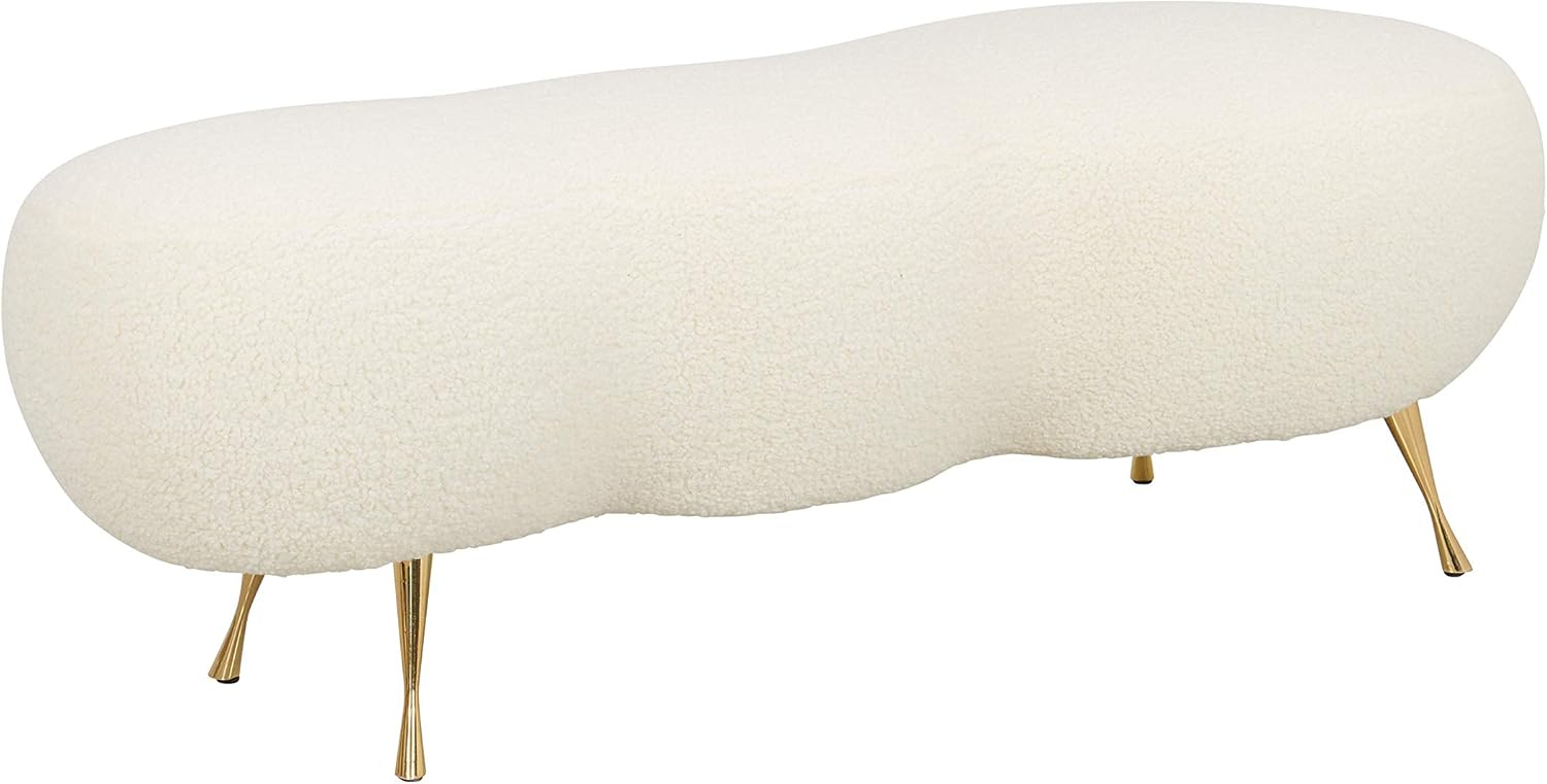 TOV Furniture Welsh Faux Shearling Bench