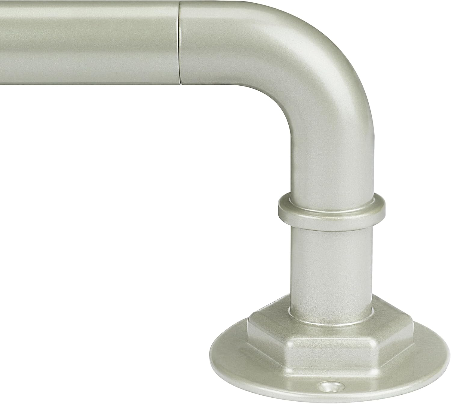 Curtain Rods for Windows 16 to 45 Inches Adjustable Blackout Wrap Around 1 Inch Diameter Curtain Rod, Brushed Nickel