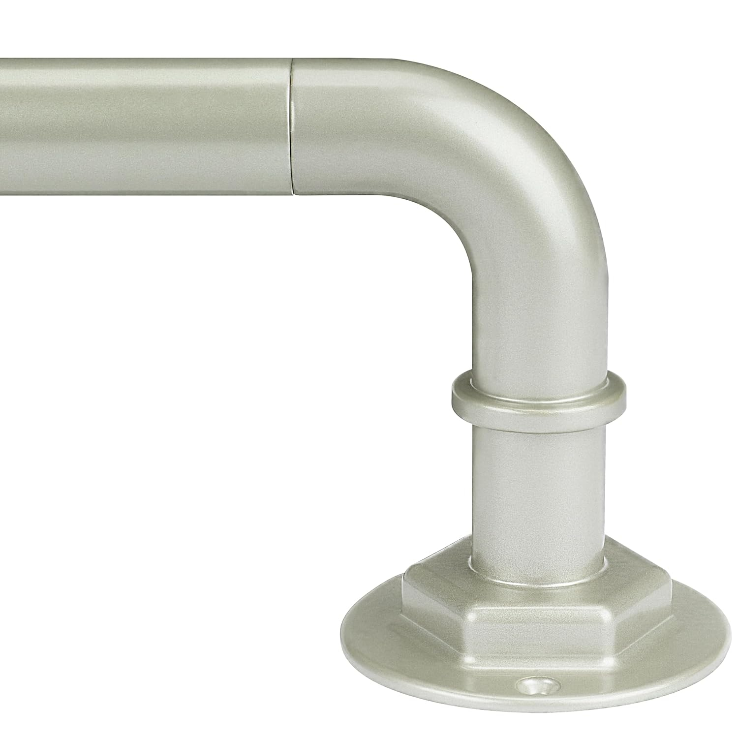 Curtain Rods for Windows 16 to 45 Inches Adjustable Blackout Wrap Around 1 Inch Diameter Curtain Rod, Brushed Nickel