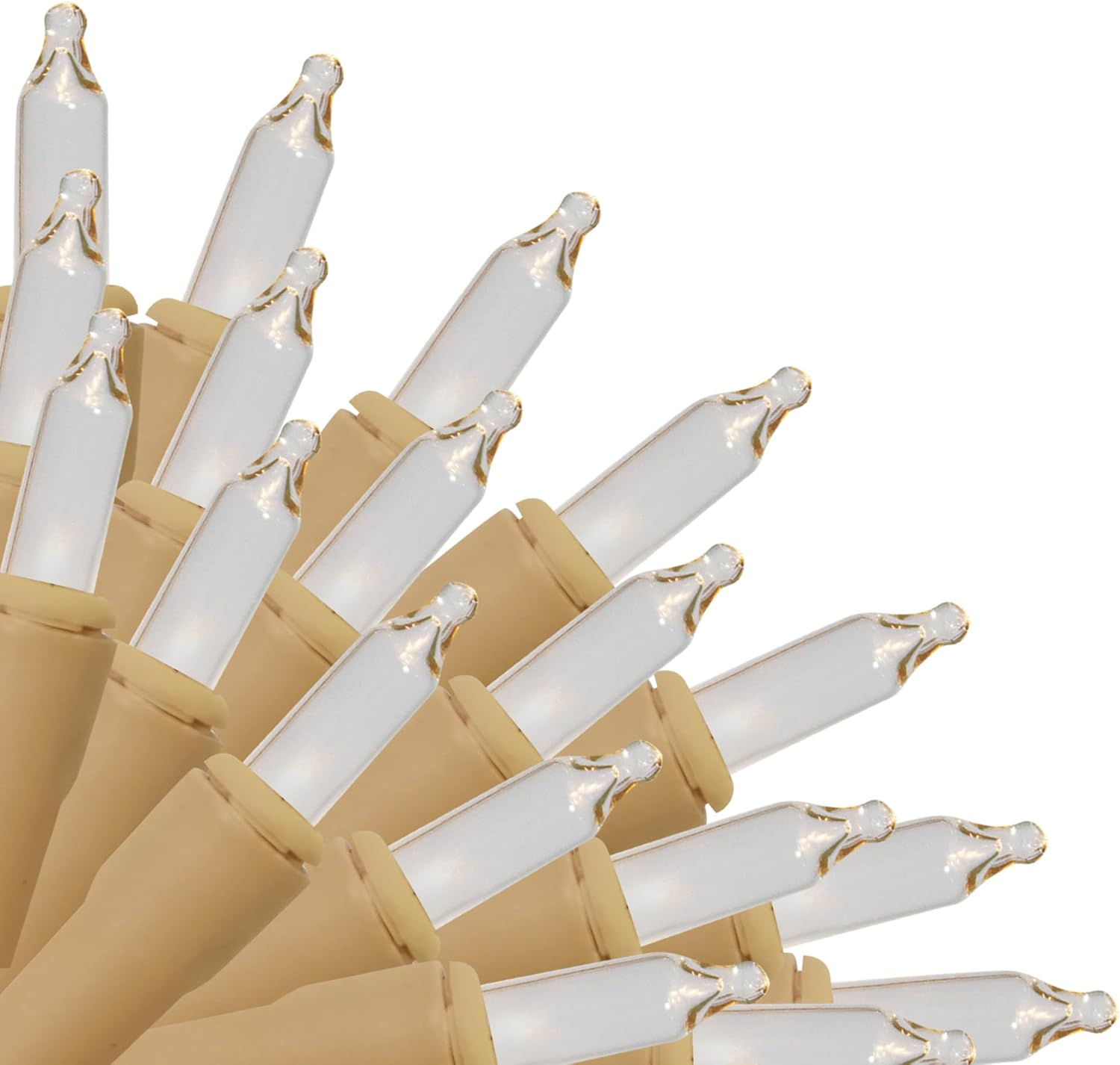 Brite Star 50 Count Designer Series Light Set, Clear, Champagne Wire