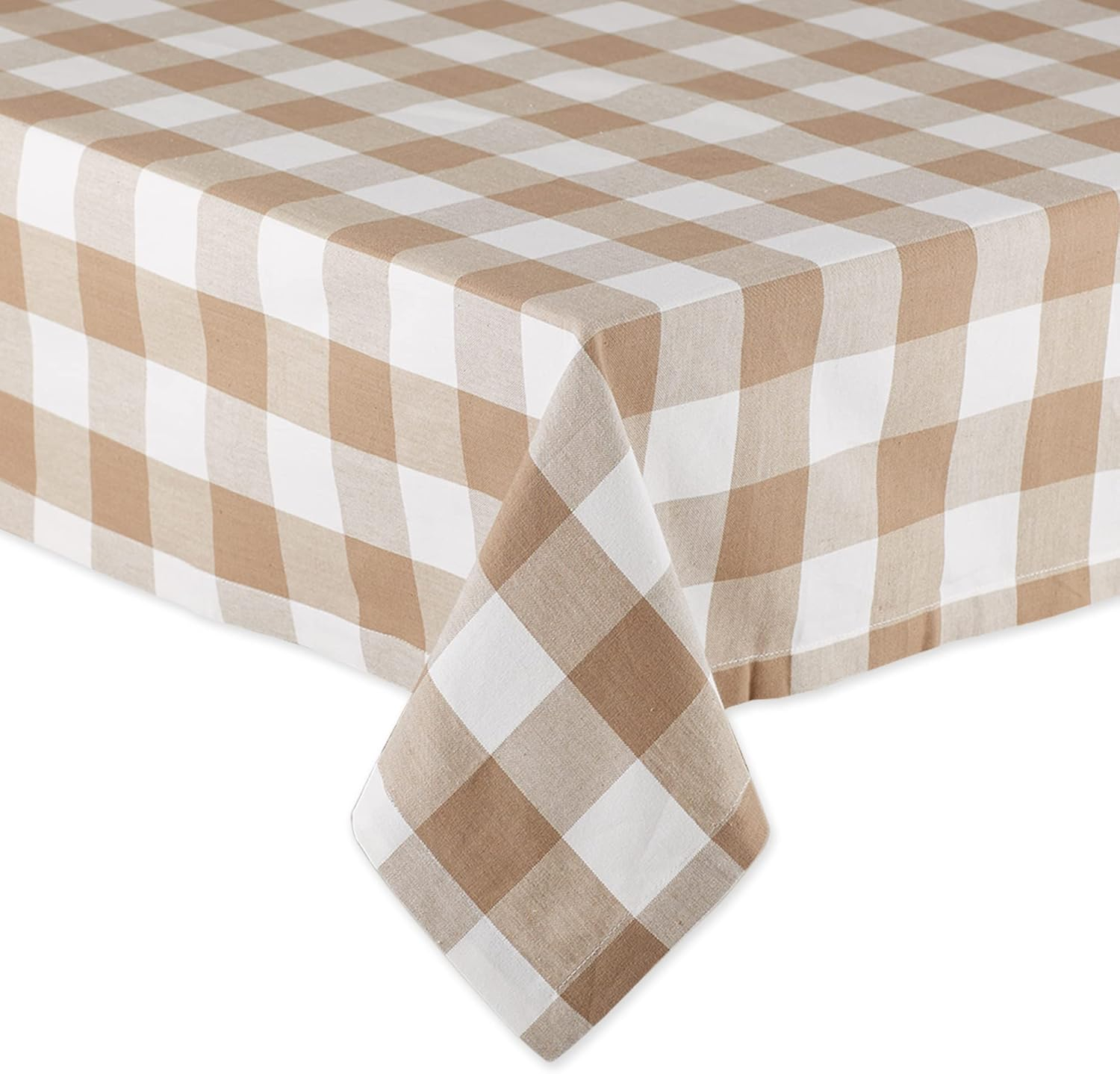 Design Imports CAMZ12420 60 x 120 in. Stone Buffalo Check Tablecloth