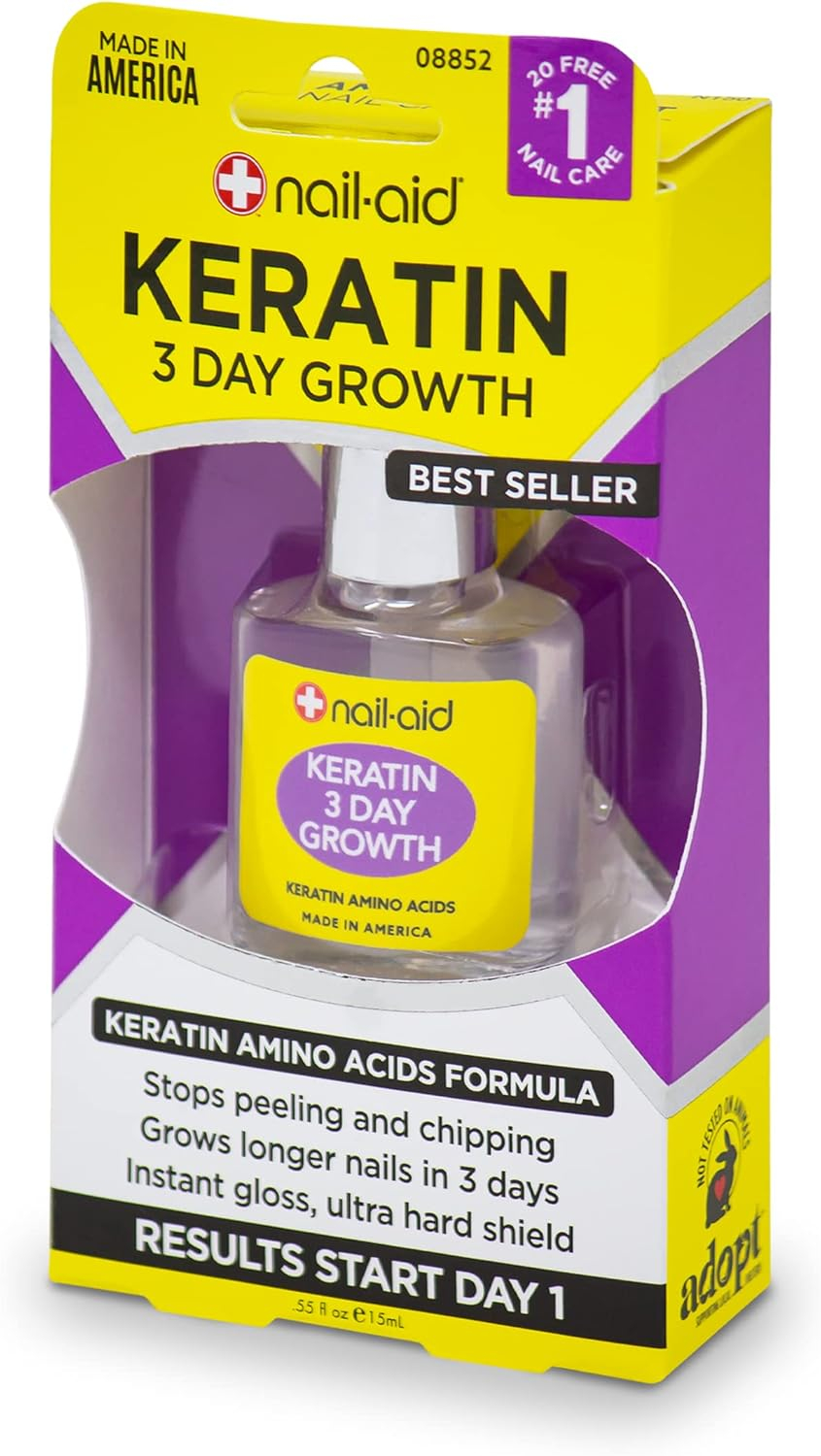 Nail-Aid 3 Day Growth Keratin Amino Acids Formula, 0.55 Fl Oz