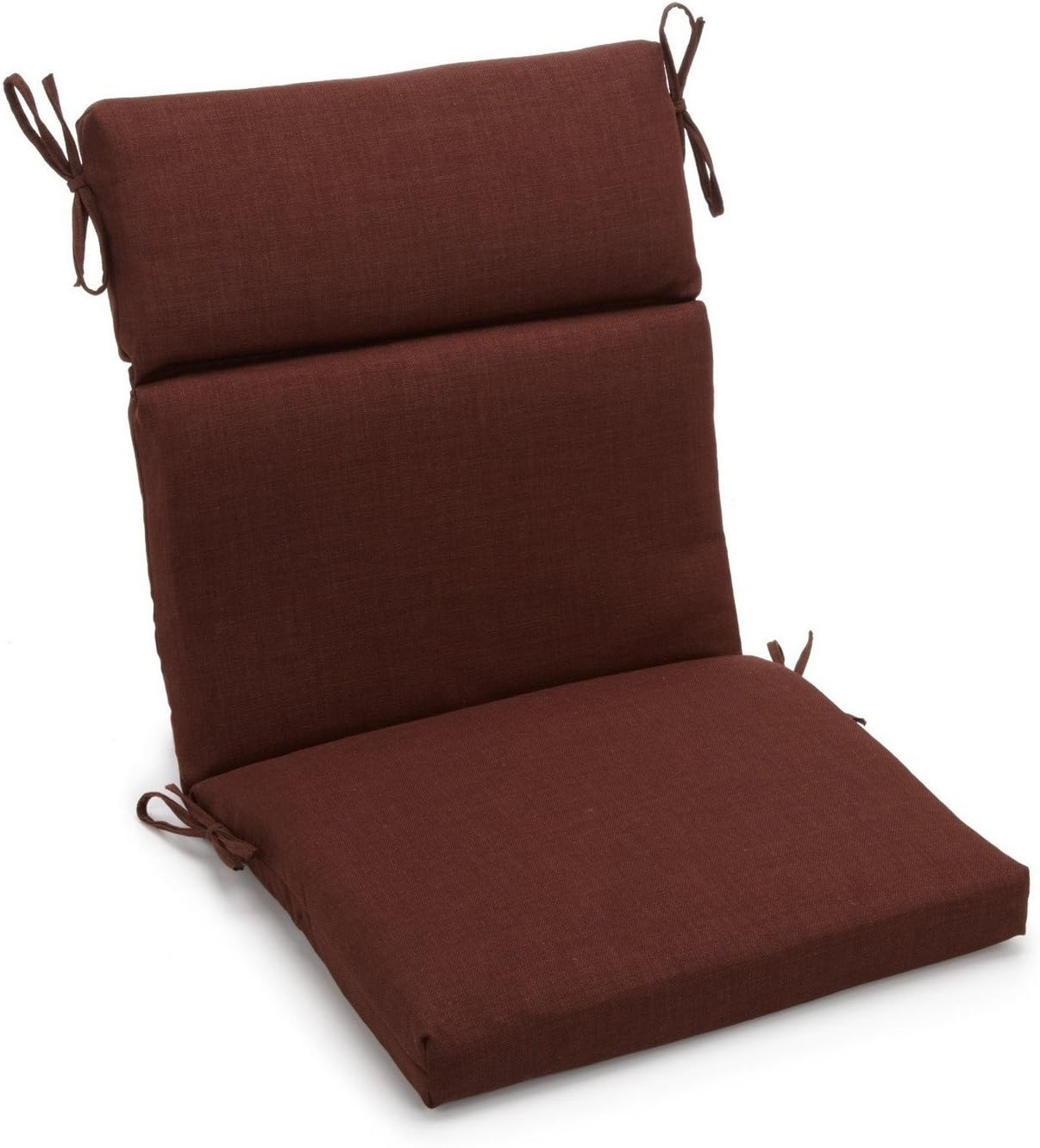 Blazing Needles Spun Polyester Outdoor Seat/Back Chair Cushion-Color:Cocoa