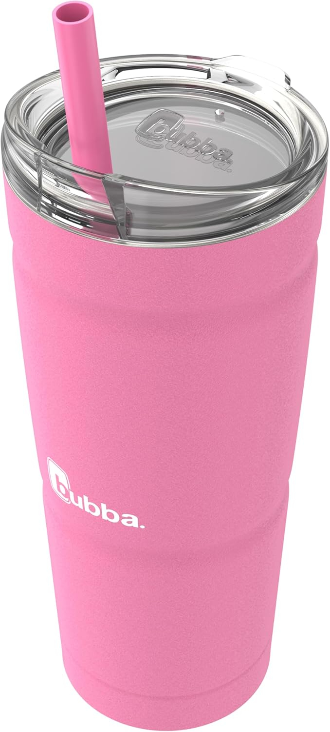 Bubba Envy S Stainless Steel Tumbler with Straw, Pink, 24 fl oz.