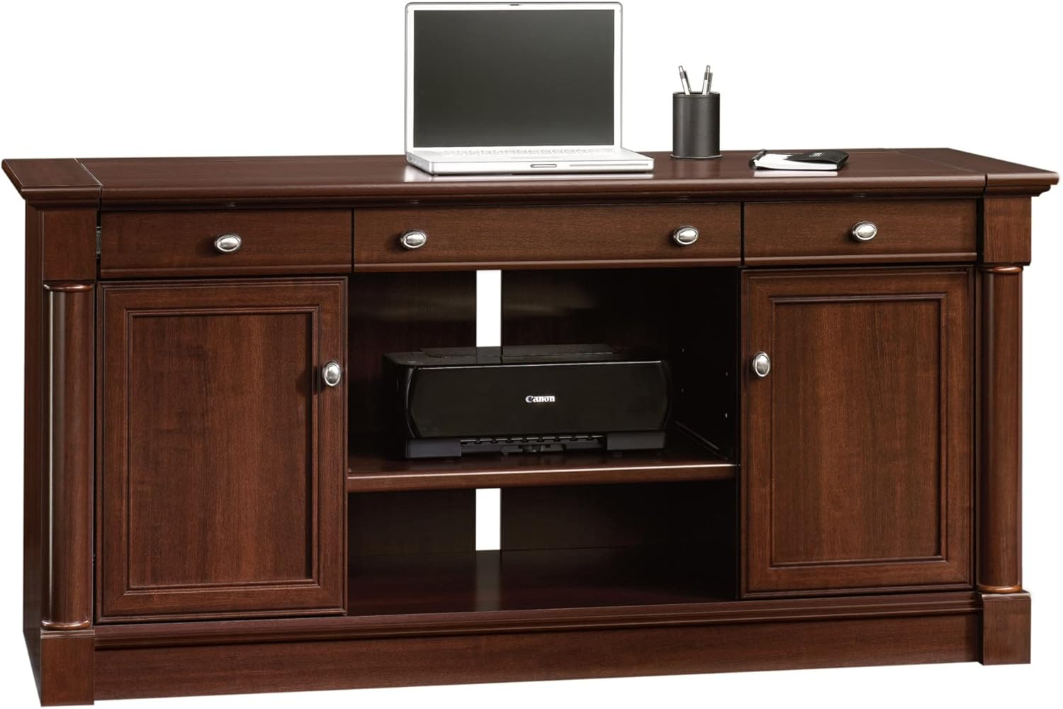 Sauder Palladia Credenza, Select Cherry Finish