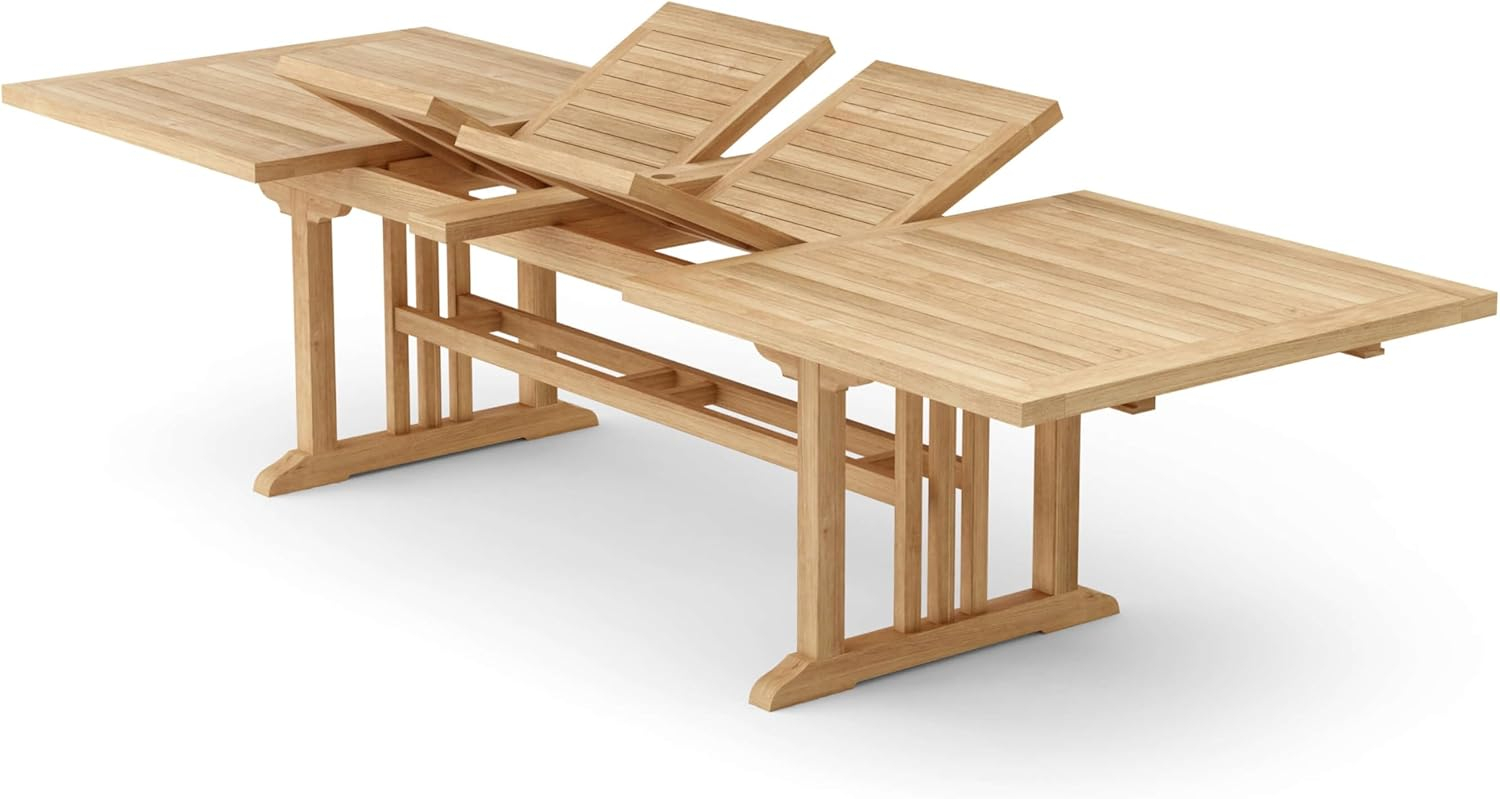 Anderson Teak  Sahara 126 in. Rectangular Double Extension Table