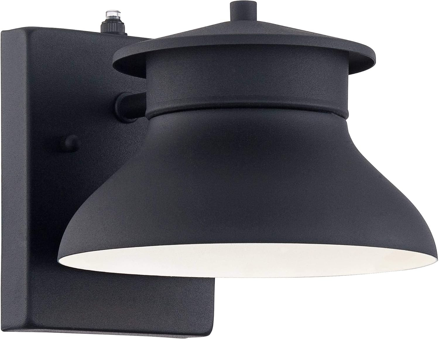 John Timberland Farmhouse Industrial Rustic Outdoor Barn Light Fixture Black LED Dusk to Dawn 6" for Exterior Deck House Porch Yard Patio Outside Roof