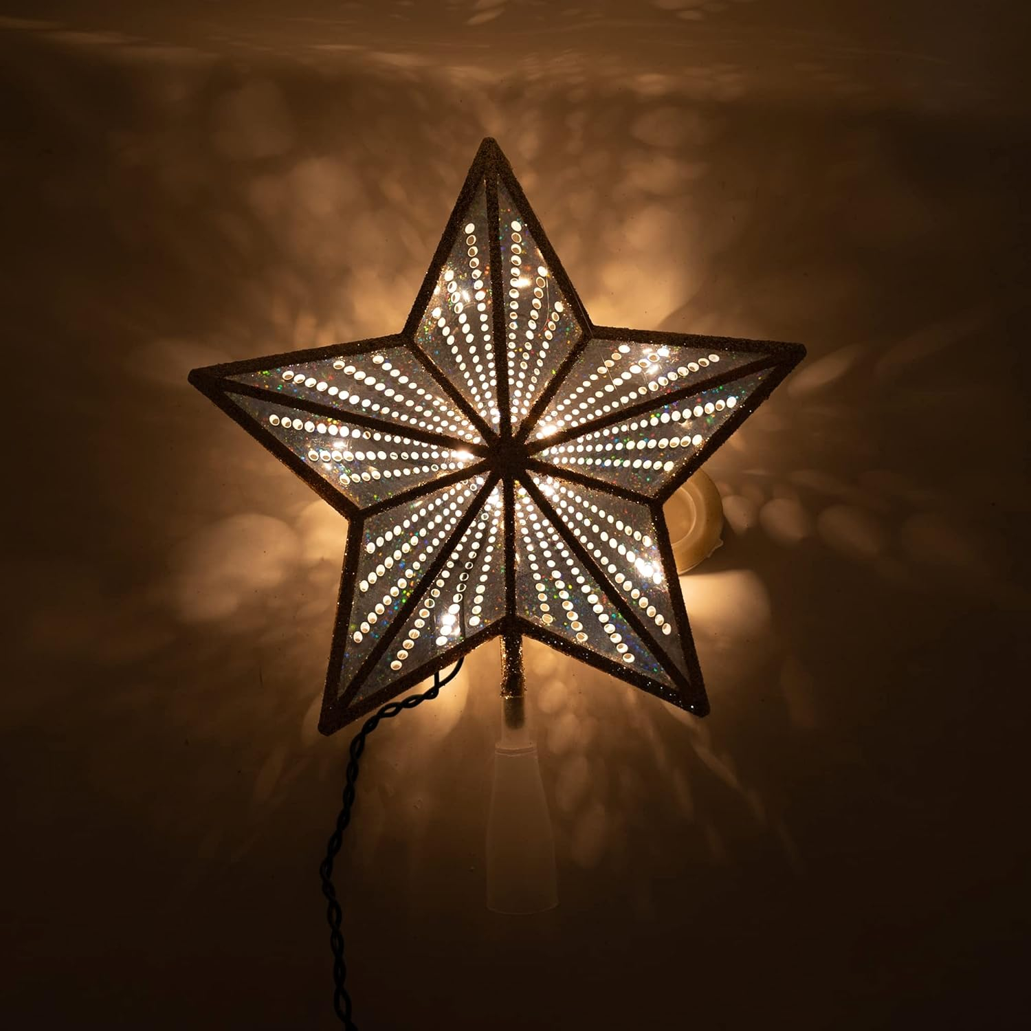 Kurt S. Adler UL4014 Lighted Treetopper, Gold, Iridescent