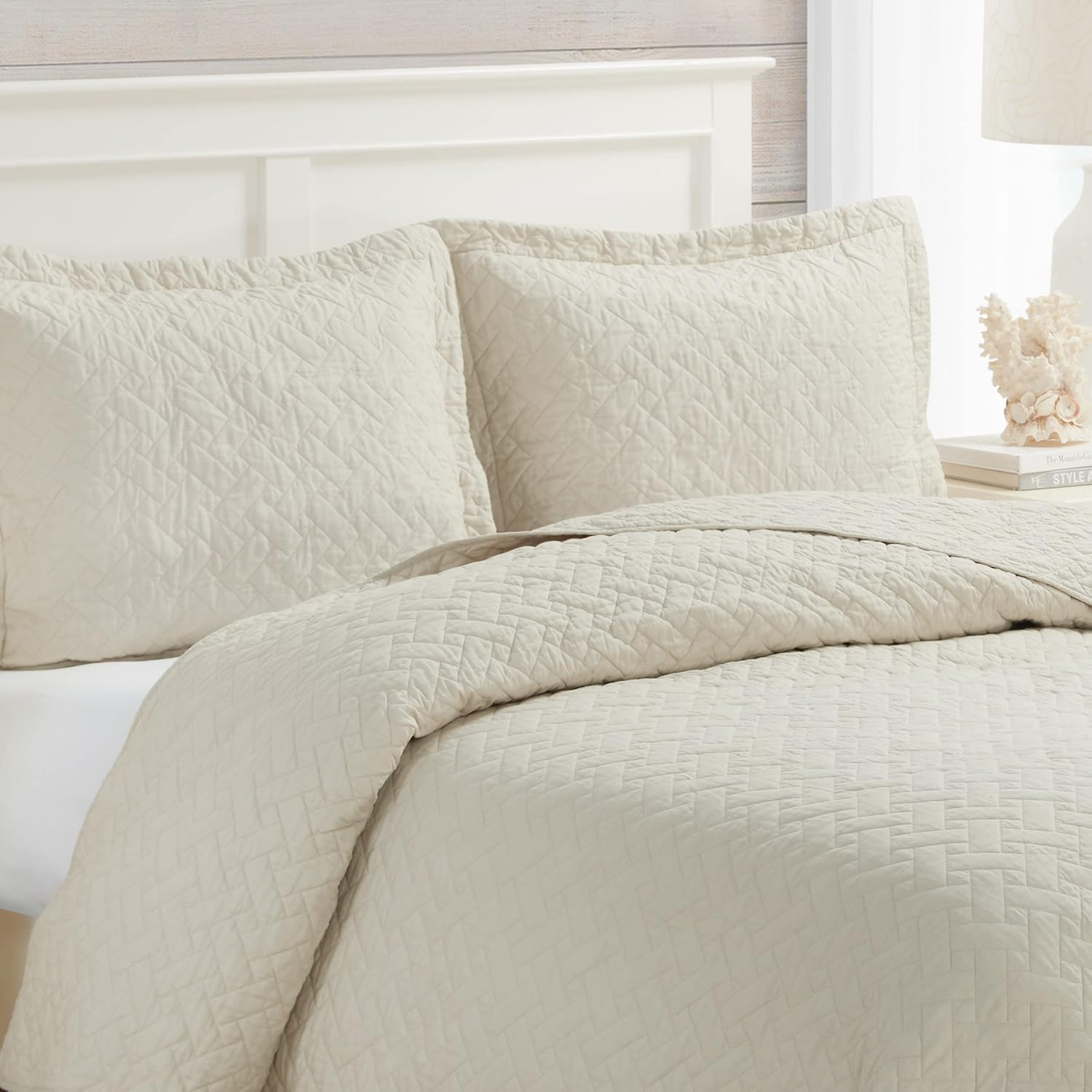 Dune Twin Cotton Reversible Quilt Set with Shams