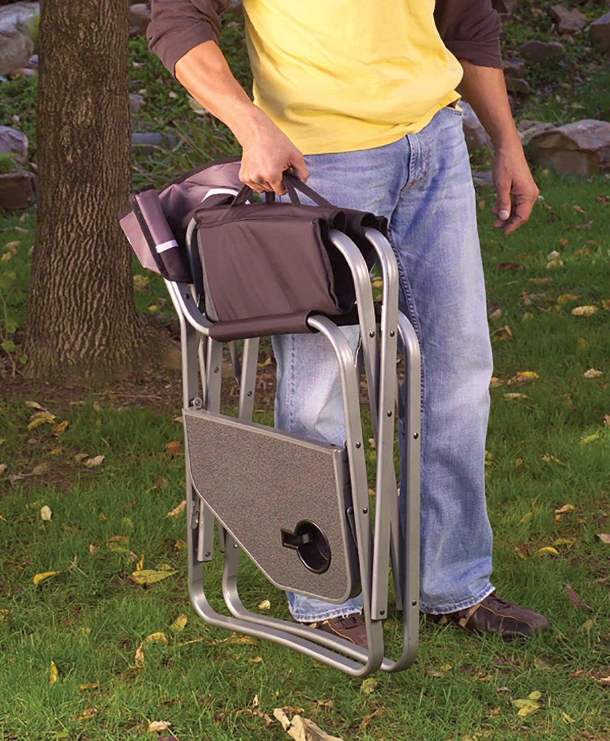 Coleman Aluminum Camping Chair with Side Table