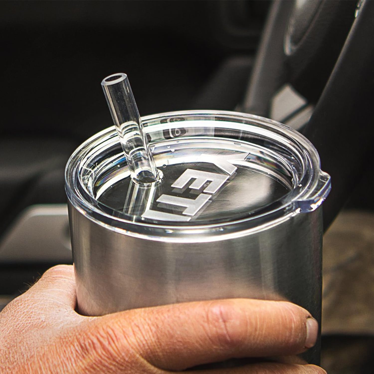 Clear Shatterproof Straw Lid for 20 oz Tumblers