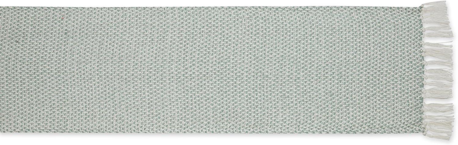 DII Textured Cotton Table Runner, Jadeite, 15"W x 108"L