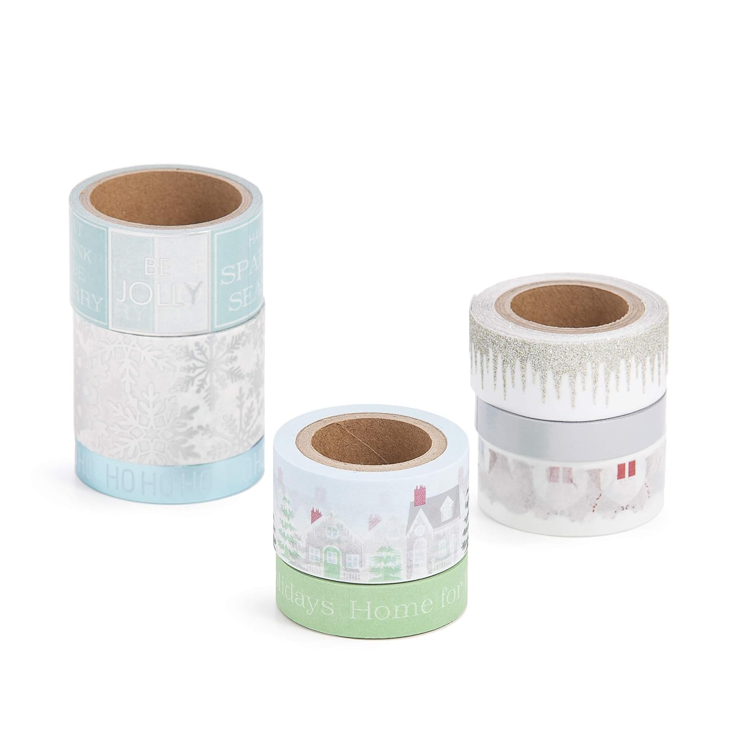Martha Stewart Crafts Light Blue Christmas Washi Tape, 8 Pieces