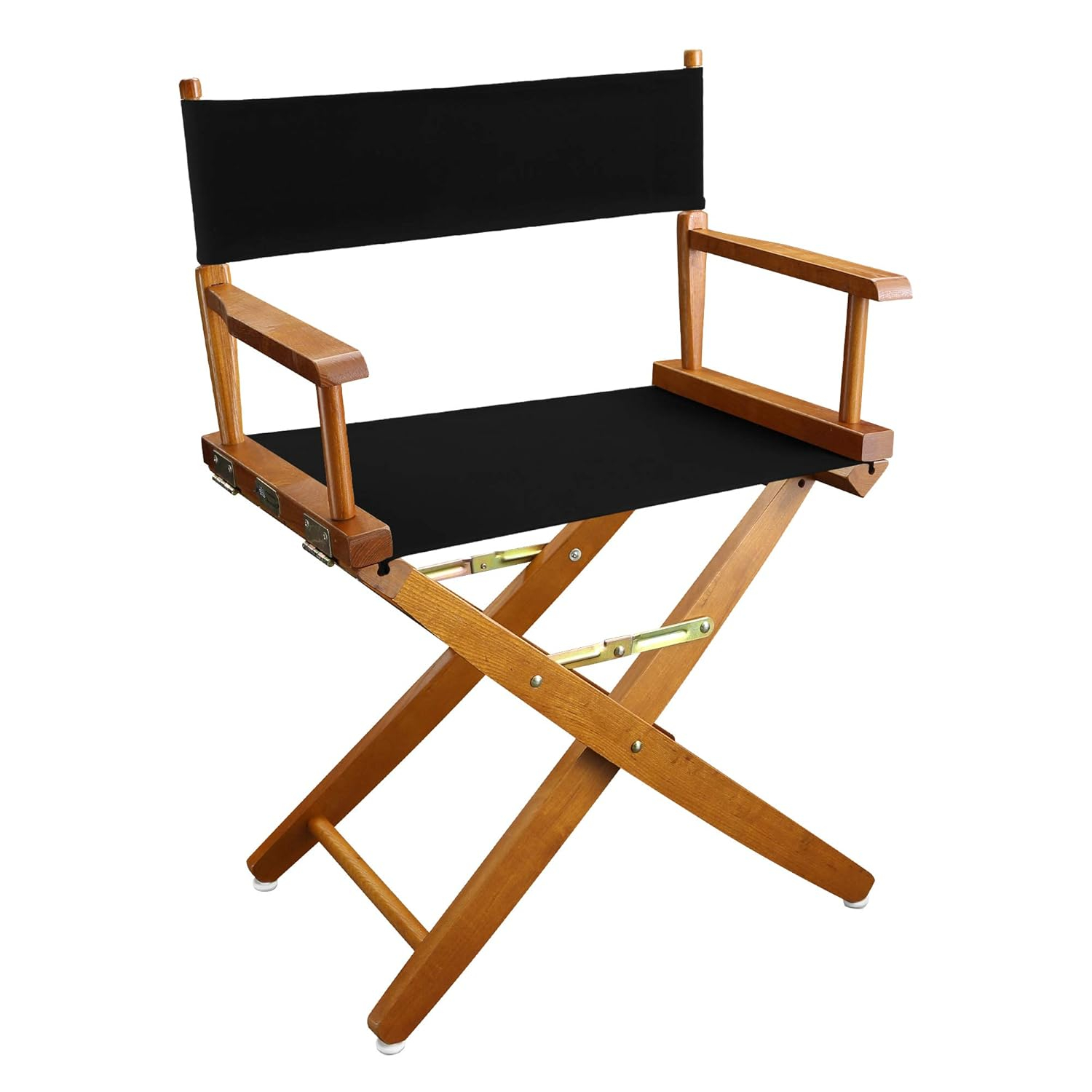 "Extra-Wide Premium 18" Directors Chair Mission Oak Frame W/Black Color Cover"