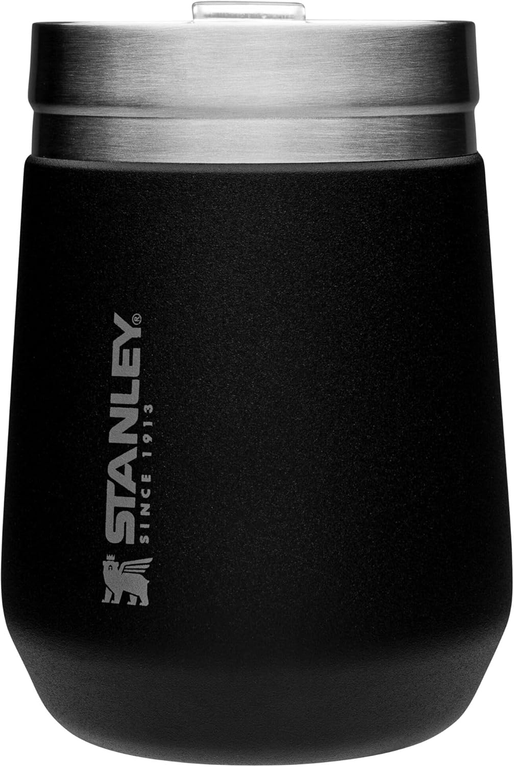 Stanley 10 oz Everyday Wine Tumbler Matte Black: Stainless Steel, Dishwasher-Safe, Hot/Cold Drinkware, All Ages