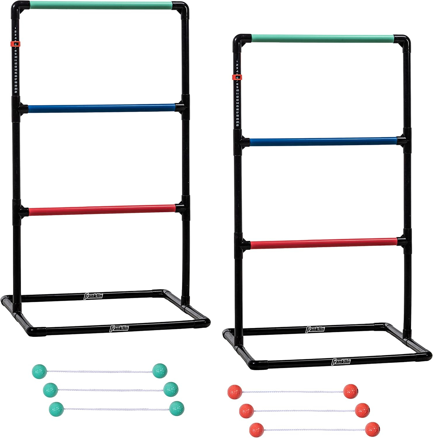 Franklin Sports Ladder Ball Lawn Game Set - Outdoor Lawn Game - Includes 2 Targets + 6 Toss Bolas