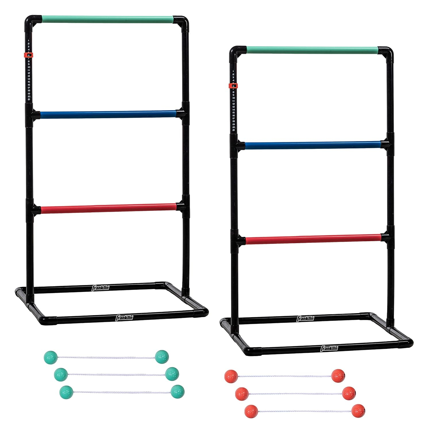 Franklin Sports Ladder Ball Lawn Game Set - Outdoor Lawn Game - Includes 2 Targets + 6 Toss Bolas