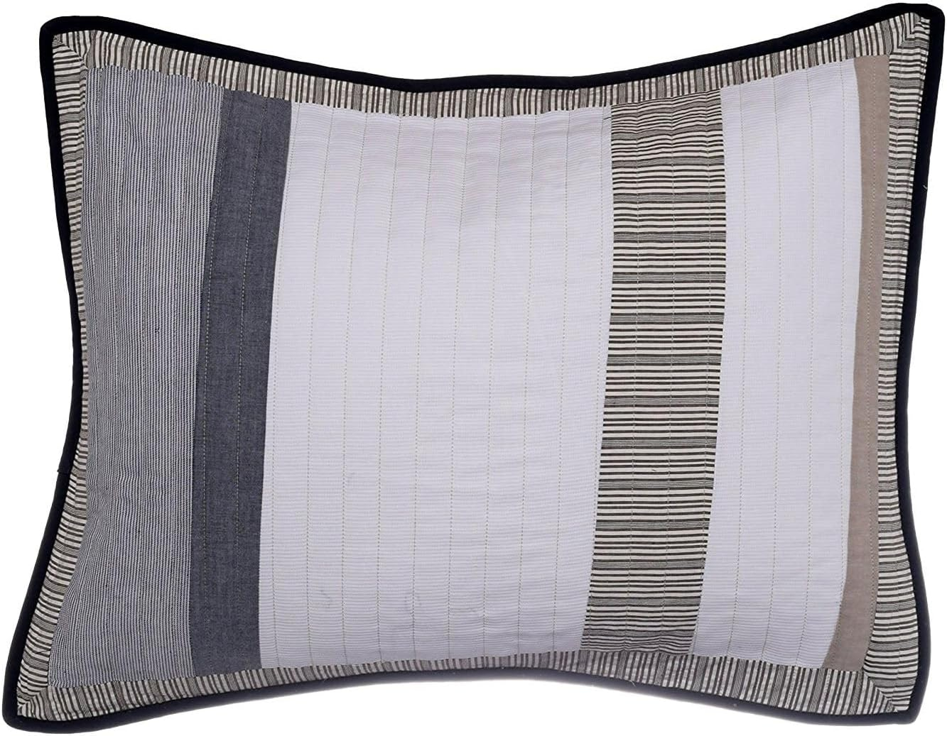 Nautica  Tideway Neutral Stripe Cotton Reversible Quilt