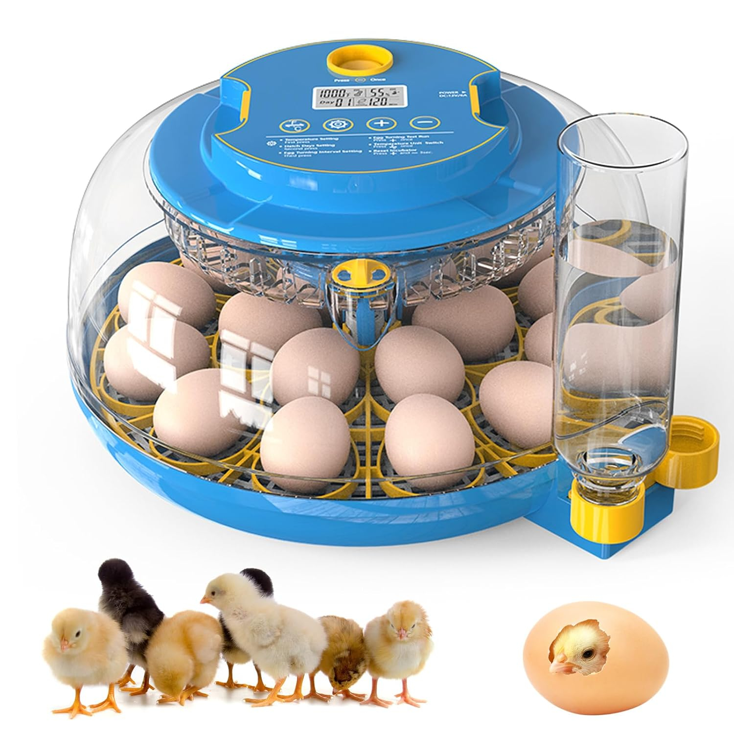 18 Egg Incubators for Hatching Eggs,Egg Incubator with Precise Humidity & Temperature Control,Incubators for Auto Egg Turning,Auto Water Add,Egg Candler,Applicable to Chicken,Goose,Duck,Quail