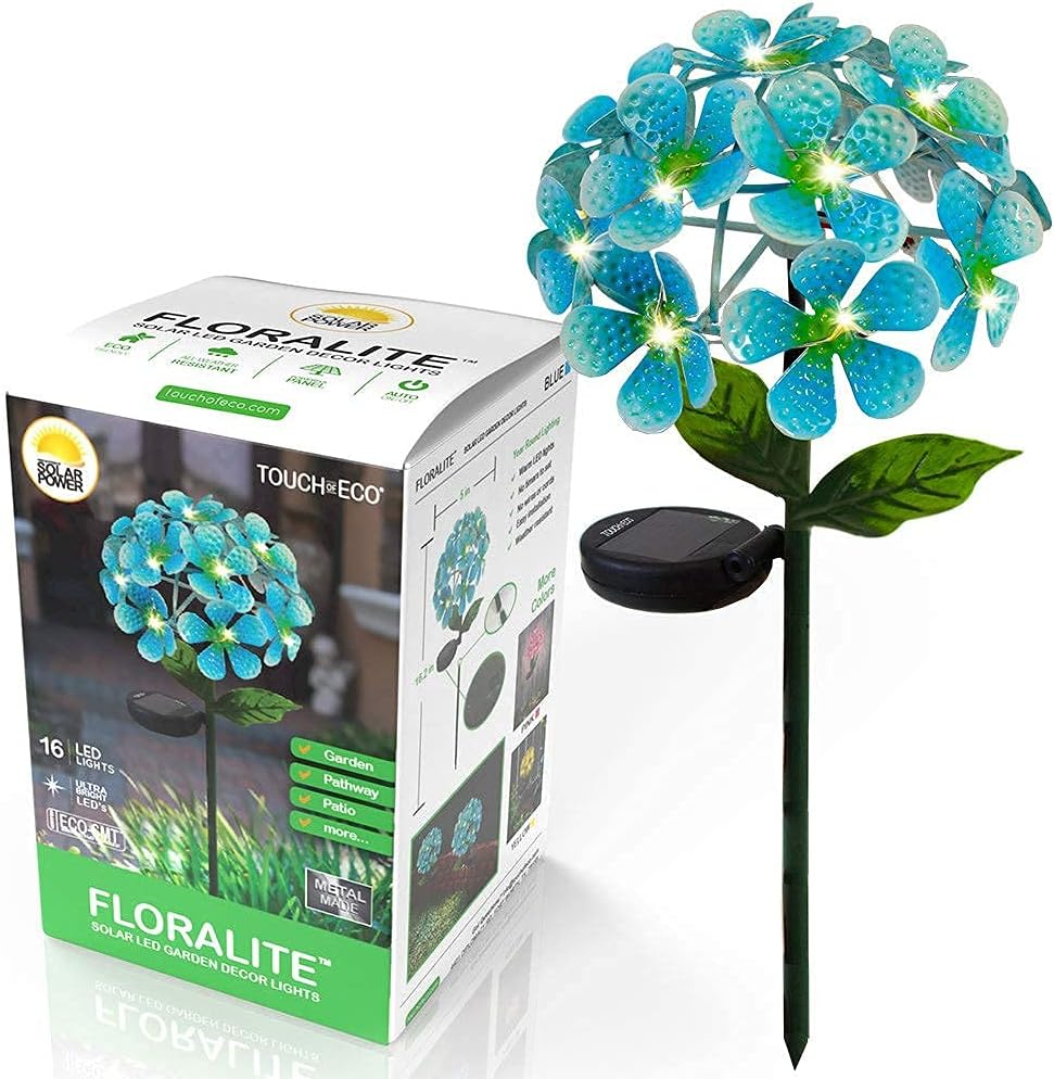 Solar LED Metal Flower Stake Lights - Multiple Colors