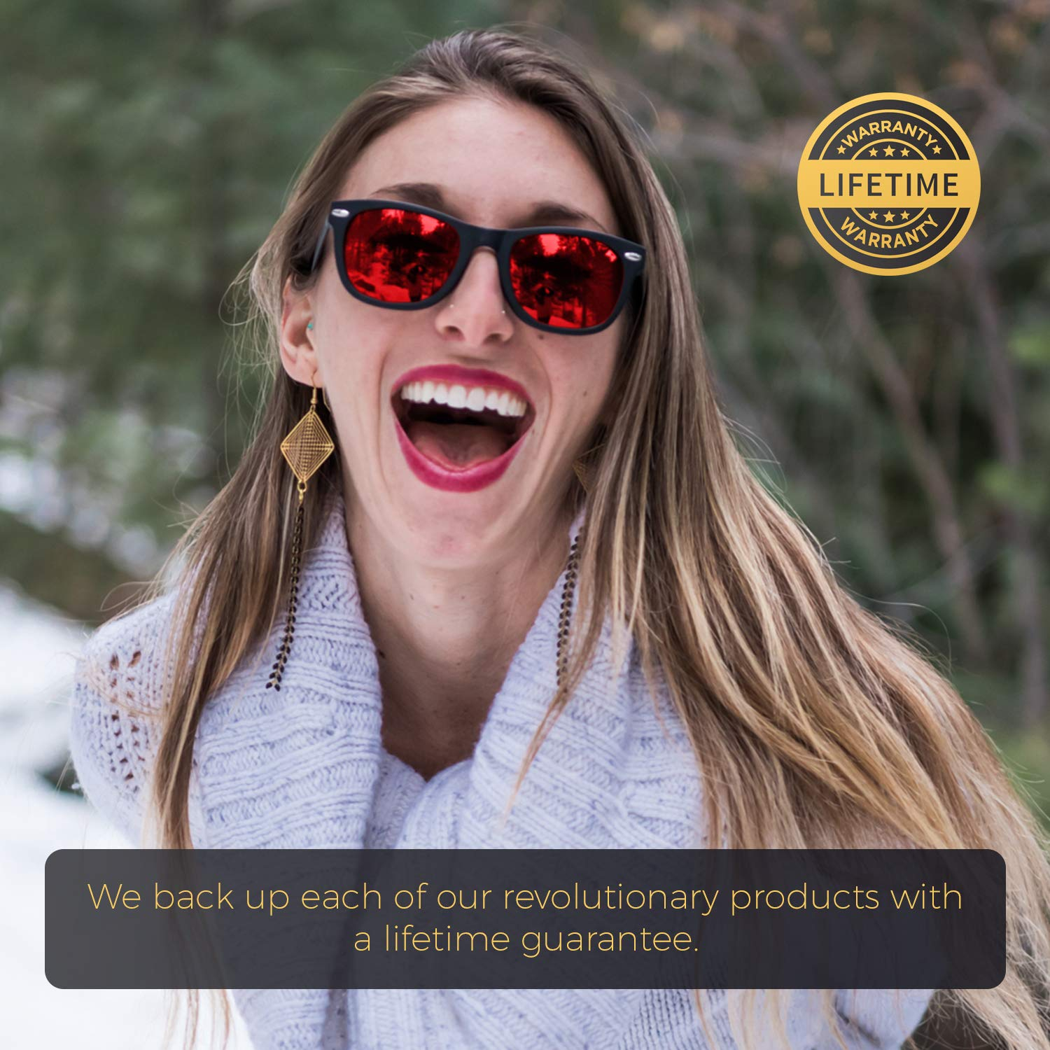 Red Polarized Mirrored Titanium Sunglasses with Bottle Opener
