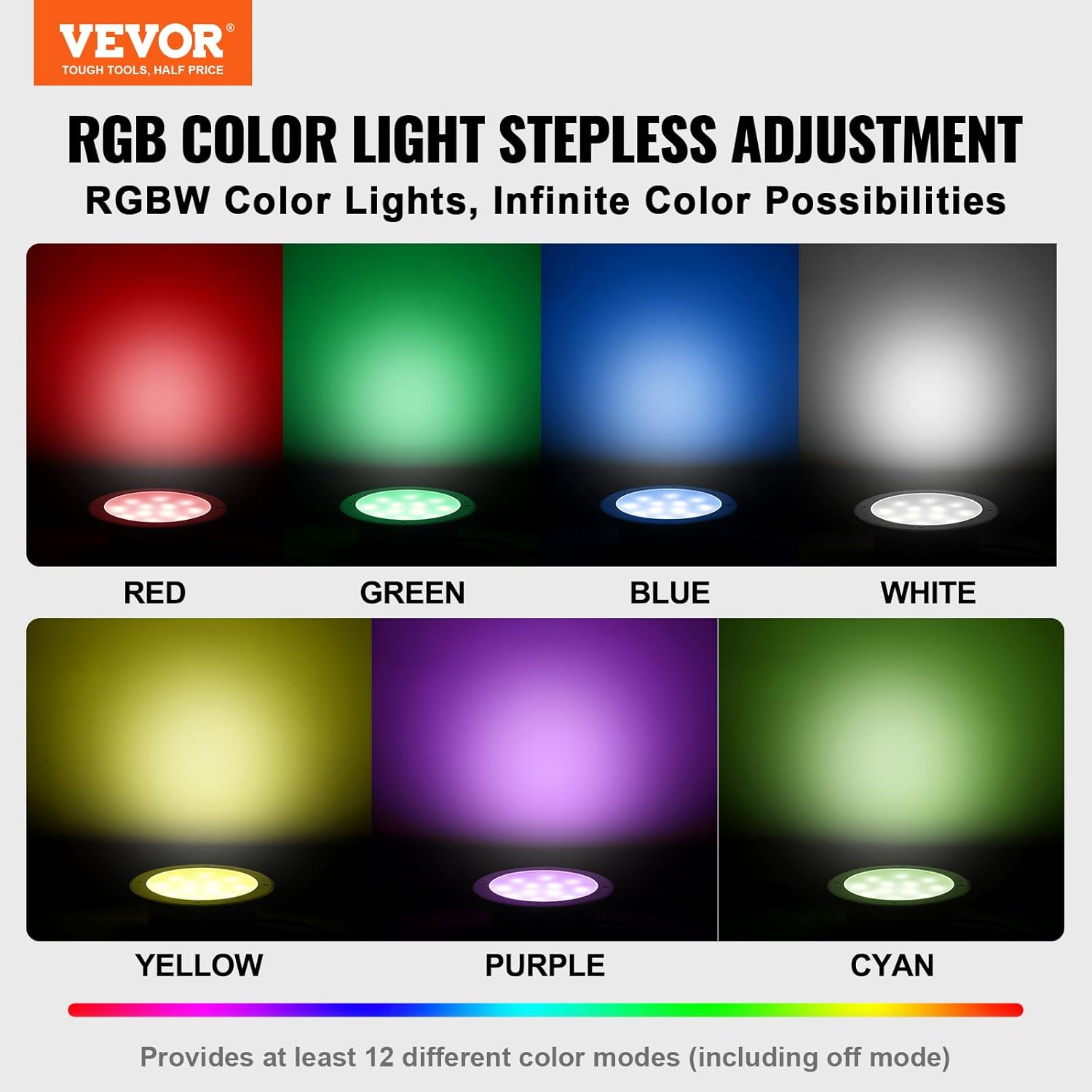 120V AC LED Pool Light, 10 Inch 40W, RGBW Color Changing Inground Swimming Pool Spa Light Underwater, with 50 FT Cord Remote Control, Fit for 10in Large Wet Niches, IP68 & Tested to UL Standards