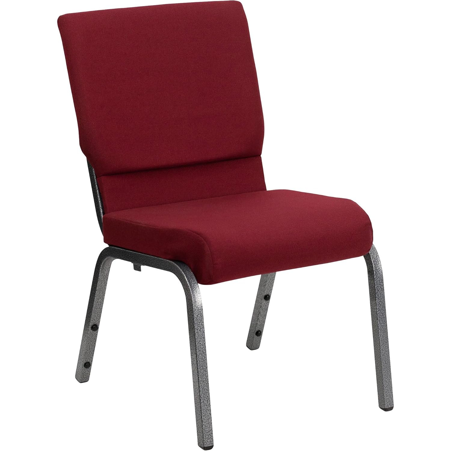 Flash Furniture Hercules Series 18.5"W Upholstered Adult Church Chair with Book Pouch, Burgundy