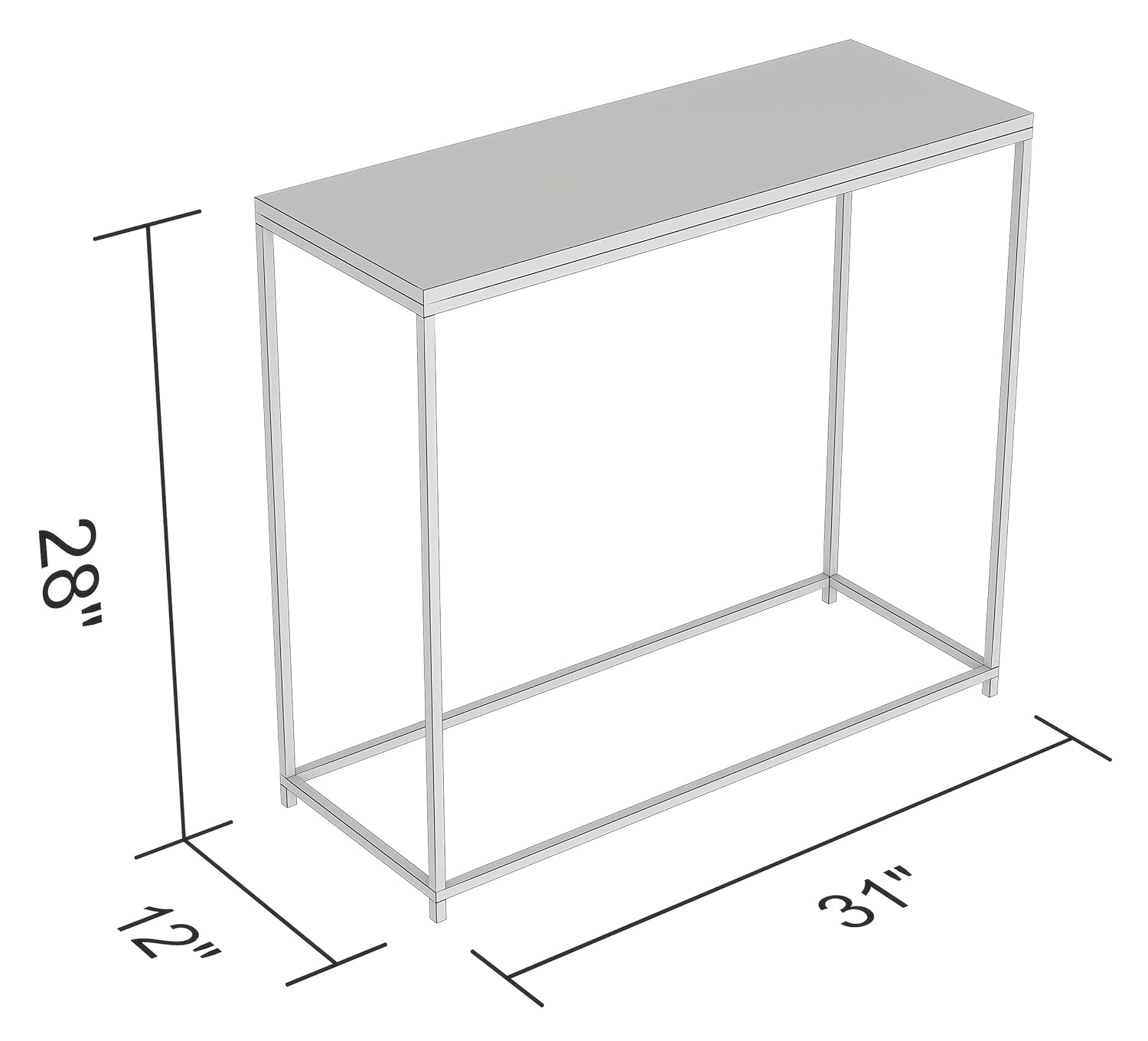 Safdie & Co. Entryway Table/Console Table/Sofa Couch Table/Accent Table-31"Long/Marble with Gold Metal for Living Room - 31" x 12" x 28"