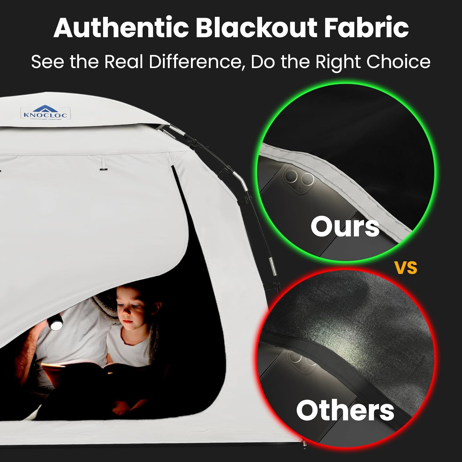 Blackout Twin Bed Tent with Aluminum Poles and Polyester Fabric