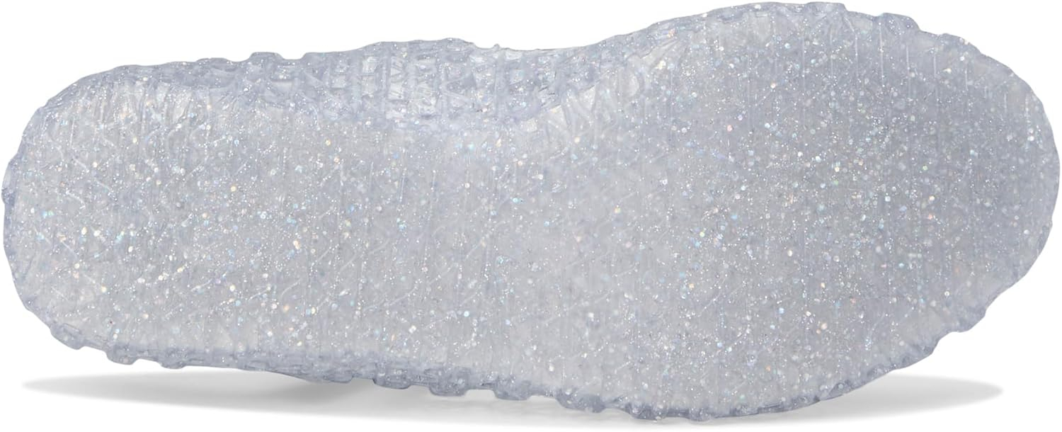 Mini Melissa Toddlers Campana Papel Baby Flats, Glitter Clear,5 M US