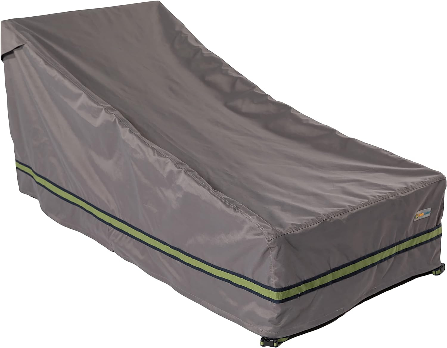 Duck Covers Soteria Waterproof 82 Inch Double Wide Patio Chaise Lounge Chair Cover