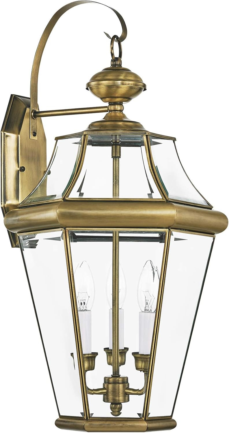 Livex Lighting Georgetown 3 - Light Wall Light in  Antique Brass