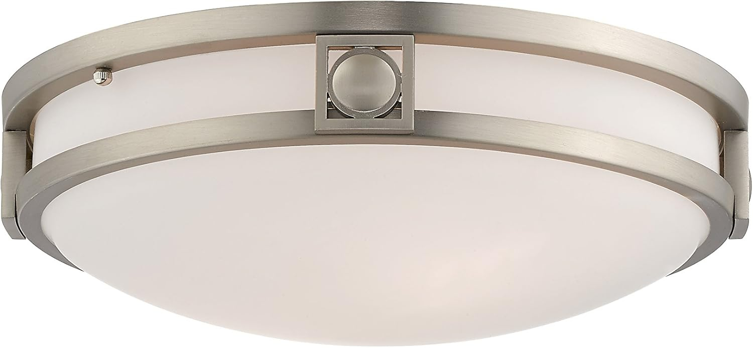 Livex Lighting Titania 2 - Light Flush Mount in  Brushed Nickel