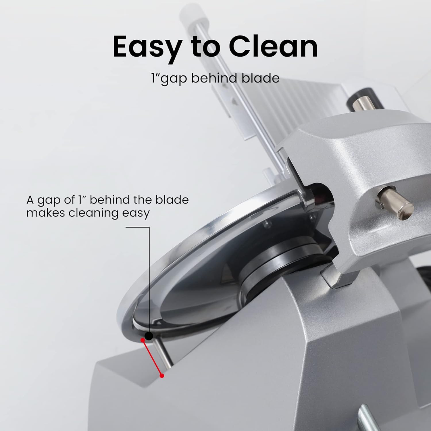 Toogood 8" Commercial Slicer 180w, 1/4 HP Electric Meat Slicer, Italian Carbon Steel Blade, Quiet Performance, Semi-frozen Meat/Cheese/Food Slicer, 0.5mm to 15mm Adjustable Slicing Thickness