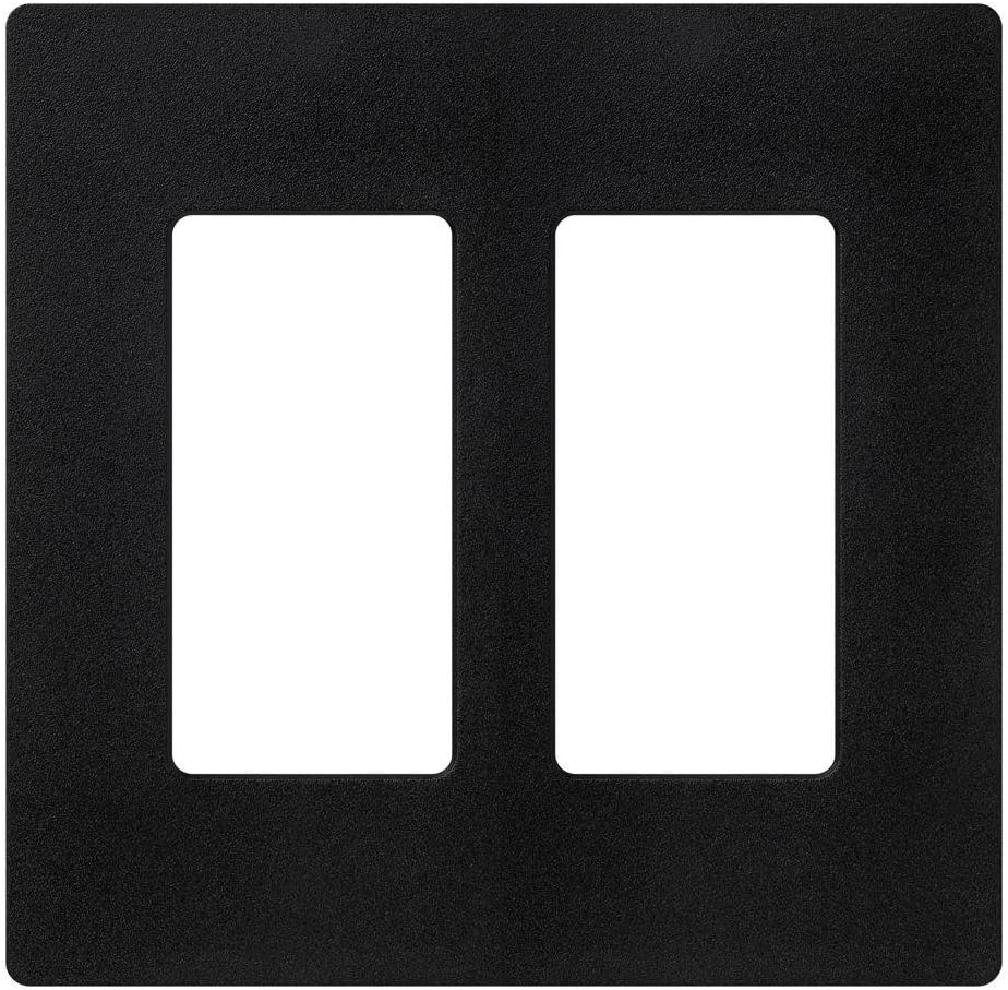 Claro 2 Gang Wall Plate for Decorator/Rocker Switches, Satin, Midnight (SC-2-MN) (1-Pack)