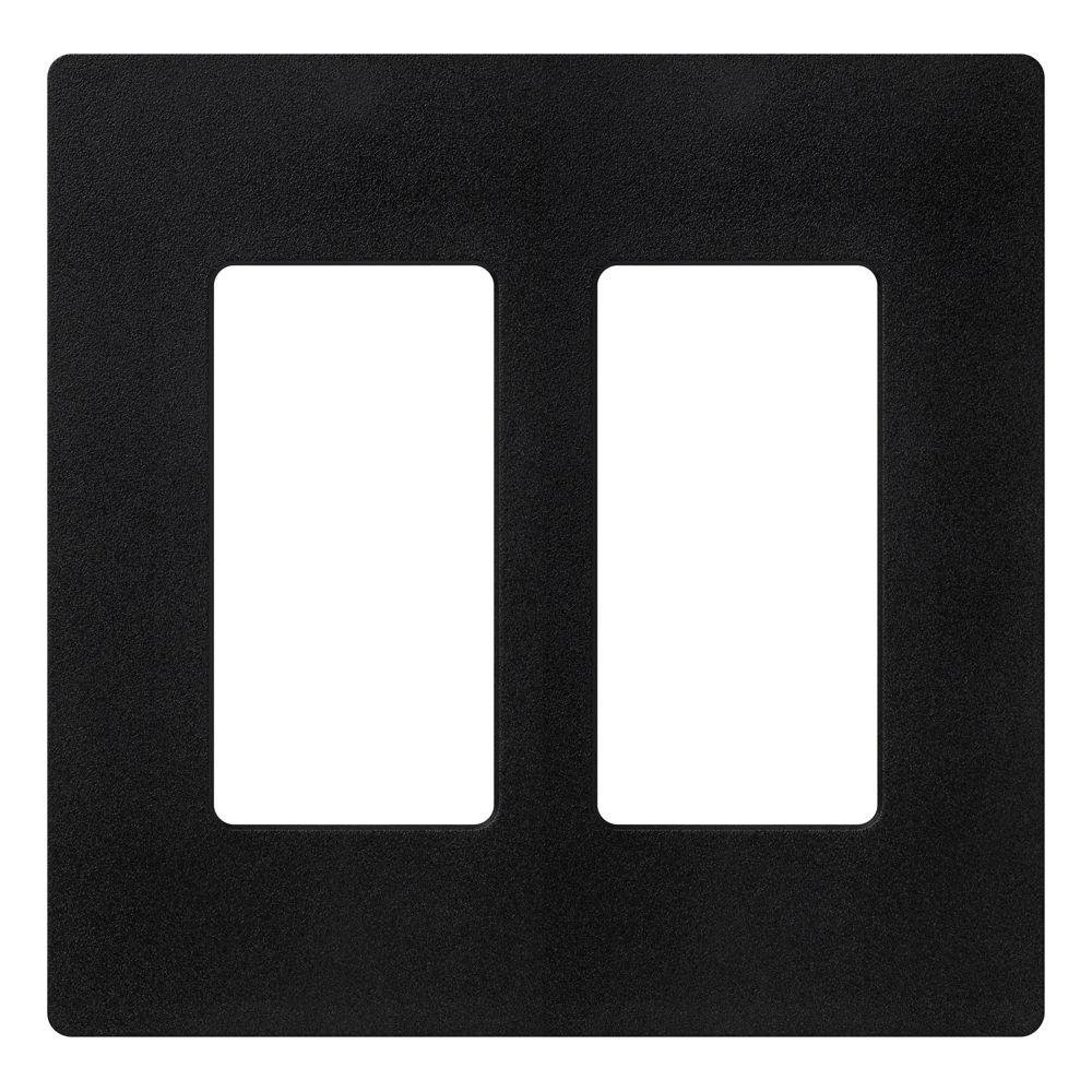 Claro 2 Gang Wall Plate for Decorator/Rocker Switches, Satin, Midnight (SC-2-MN) (1-Pack)