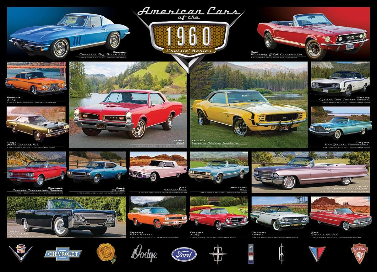 American Cars of the 1960s 1000-Piece Puzzle