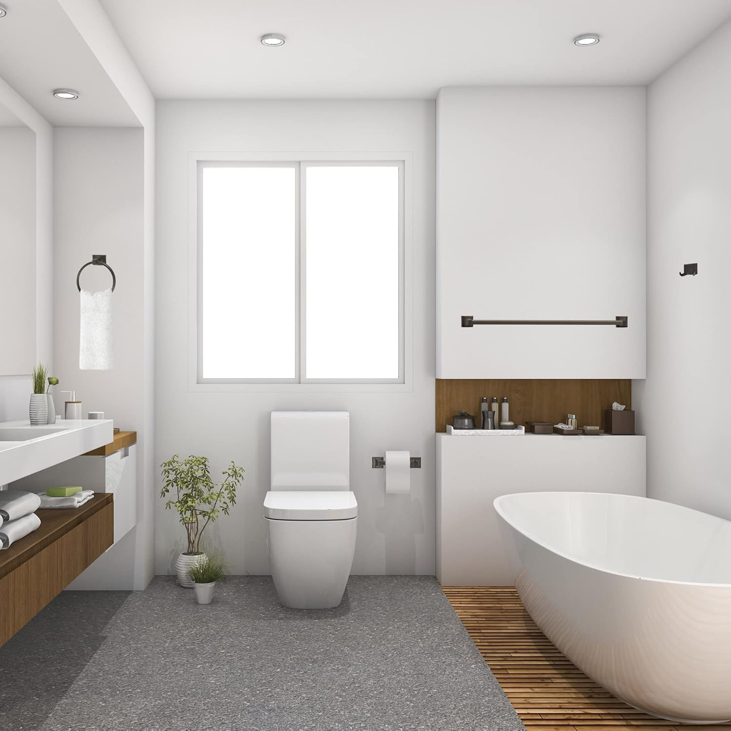 Design House 560854 Millbridge 4-Piece Bathroom Accessory Kit, Oil-Rubbed Bronze