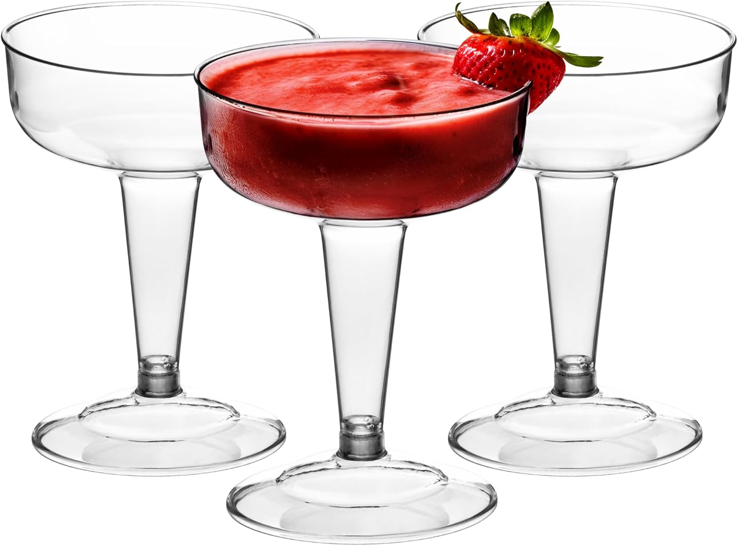 DecorRack Cocktail Glasses, 8 Ounce Disposable Plastic Cups, 24 Count