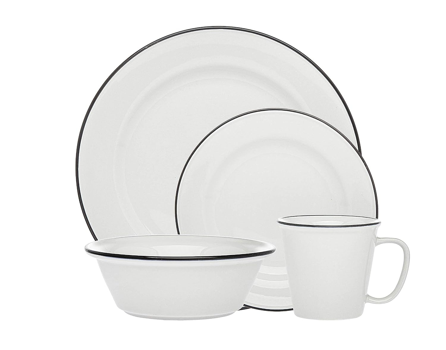 Porcelain Blue and White 16-Piece Dinnerware Set