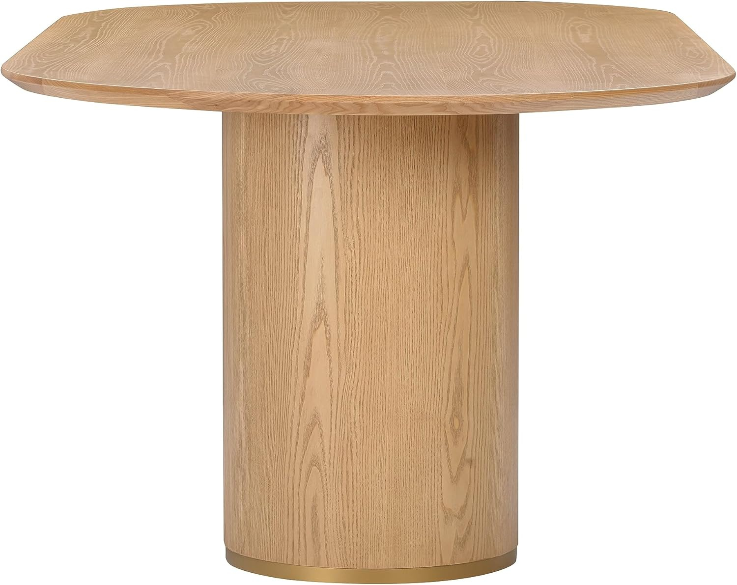 Natural Ash Wood Oval Dining Table for Eight