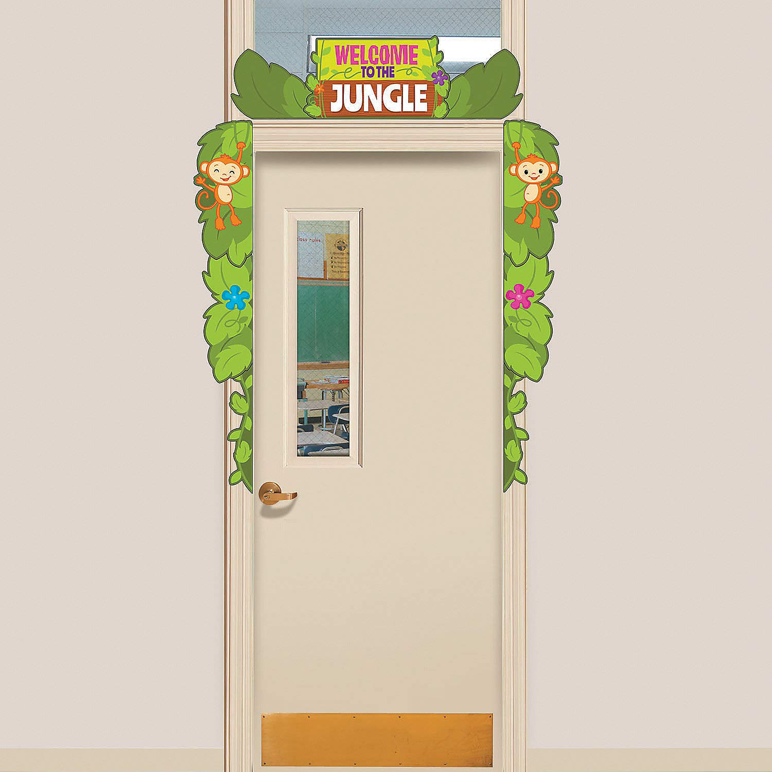 Fun Express Jungle Door Border- VBS Vacation Bible School Supplies/Decor - Educational and Learning Activities for Kids - 9 Pieces
