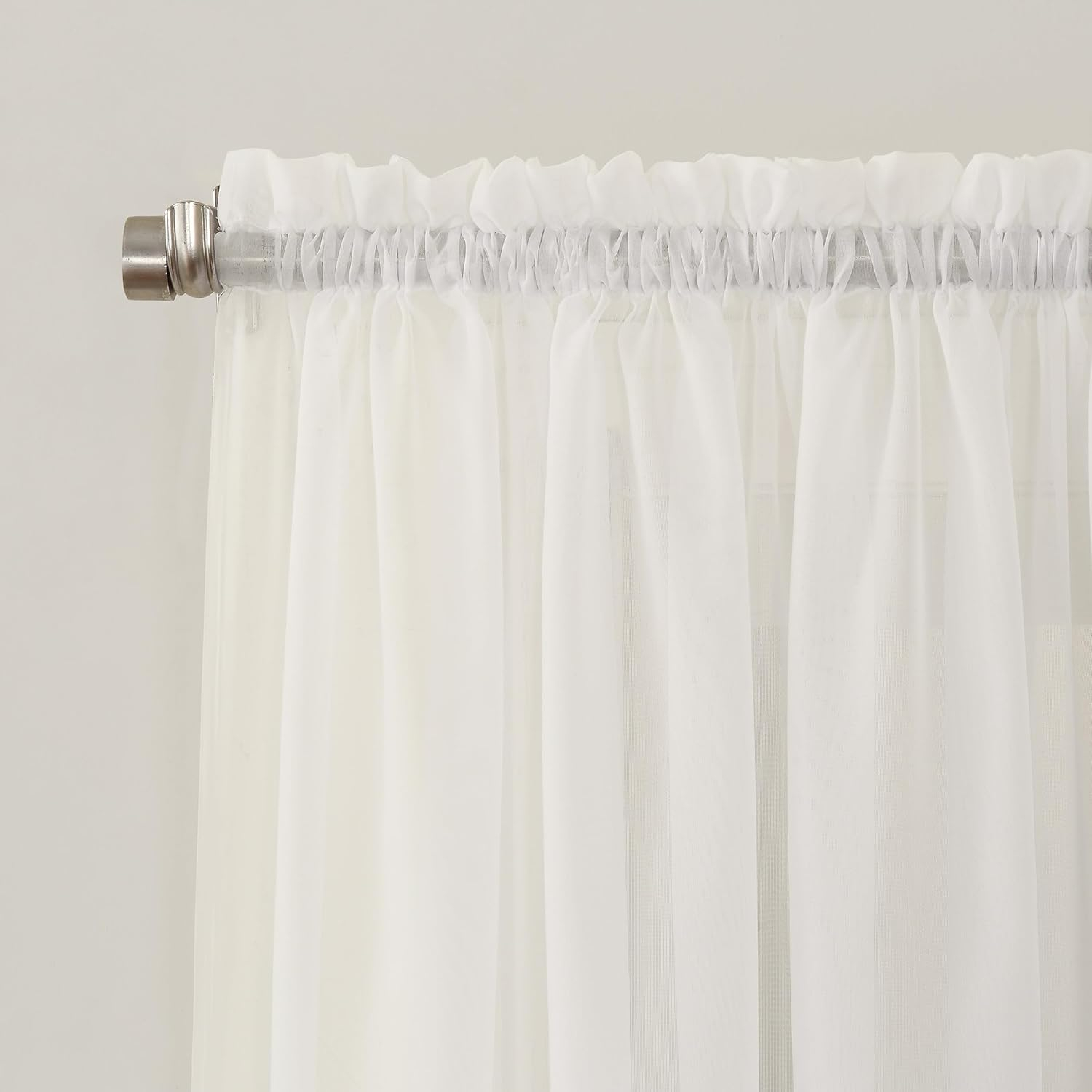 No. 918 Juliette Voile Sheer Rod Pocket Curtain Panel (Single Curtain Panel Only)
