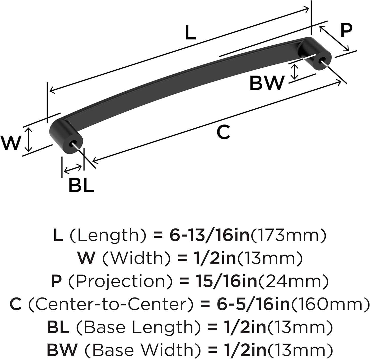 Rift 6-5/16 inch (160mm) Center-to-Center